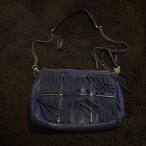 Aimee Kestenberg leather cross body fringe purse